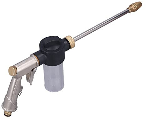 MXGZ Herramienta de limpieza por pulverización para manguera de jardín, pistola de agua rotativa de alta presión duradera de 100ml con depósito de tubo de limpieza de suelo de 1/2