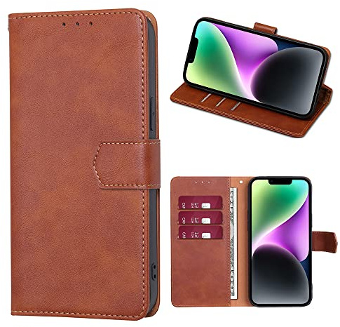 RankOne Hülle für ZTE Blade A31 Lite (5 Inches) Handyhülle Aus Leder - Hülle mit Magnetverschluss - Schutzhülle - Braun