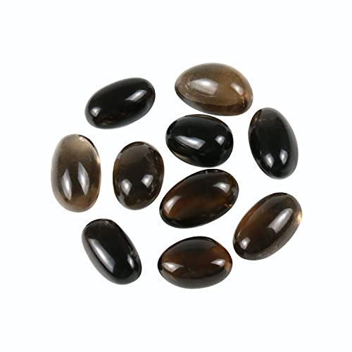 Nvzi 10 Packungen Rauchquarz-Rohkristalle, Handschmeichler Stein, Kristalle Heilsteine, Gepolijste Trommelstenen, Chakra Steine, Trommelsteine Mischung,Halbedelsteine Mischung, Glückssteine für Kinder