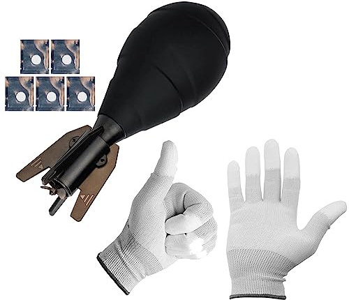 Minadax Rakete Blasebalg | Staubfrei mit Filter | Dust-Free Air Blower mit Handschuhe