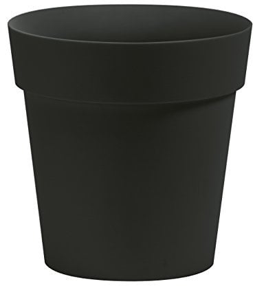 Nicoli vaso Arké, vaso rotondo elegante da interno esterno, fioriera rotonda (cm 30, ANTRACITE)