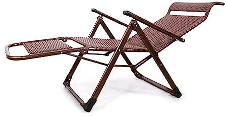 Übergroßer Terrassen-Liegestuhl aus Rattan für den Außenbereich, tragbarer Rasen-Liegestuhl mit hoher Rückenlehne, klappbarer Zero-Gravity-Liegestuhl für den Innenbereich, höhenverstellbar,