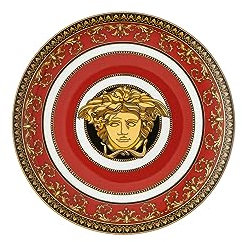 Versace - Medusa Rosso Piatto Piano 17cm Porcellana