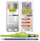Pica Marker Set - Pica Dry Tieflochmarker mit 10 Ersatzminen Härte H für Tischler und 8 Ersatzminen graphit 2B/rot/gelb