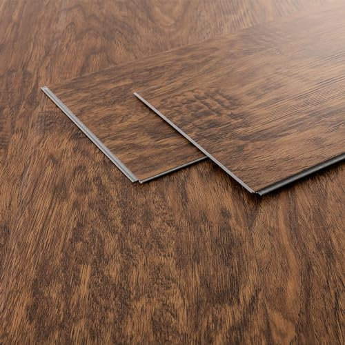 ML-Design Deluxe PVC Bodenbelag, Click Vinyl-Dielen, Vinylboden, 122 cm x 18 cm x 4,2 mm, Dicke 4,2 mm, 4,62m²/21 Dielen, Classic Akazie, Braun, Holzoptik, rutschfest, wasserfest, Belastungsklasse 34