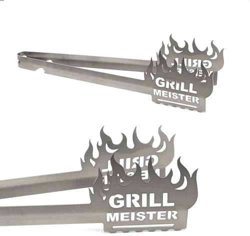 Grillzange Motiv Grill Meister, spülmaschinengeeignet, Geschenkidee, Männergeschenk, Geschenk für Papa, Grillgeschenk