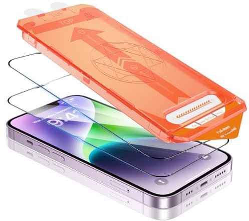 UniqueMe für iPhone 16e/14/13 Pro/13 für Panzerglas, Full Screen Schutzfolie, Unzerbrechlich Bruchsicher,Kein Staub Keine Blasen, Panzer Schutz Glas Folie für iPhone 14/13 Pro/13/16e Displayschutz