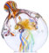 LCCCK Glas-Oktopus-Quallen-Statue – mundgeblasenes Glasdekor – Ozean-Figuren – Büro-Schreibtisch-Briefbeschwerer – Aquarium – Meerestiere – Weihnachts- und Geburtstagsgeschenk