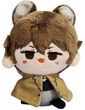 Bungo Stray Dogs Anime Plüsch-Schlüsselanhänger, Dazai, Osamu, Nakahara, Chuuya, 12 cm, Cartoon-Anhänger, niedlicher Schlüsselanhänger für Rucksack, Sammlerstück, Geschenke