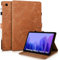 Rostsant Funda para Samsung Galaxy Tab A7 10,4 Pulgadas 2022/2020 Funda de Cartera de Cuero con Estampado de Diente de león Cubierta magnética para Samsung Galaxy Tab A7 T500/T509/T505/T507 Marrón