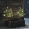Lights4fun 2er Set 18cm LED Tannenbaum Künstlich mit Timer warmweiß Batteriebetrieben Weihnachtsdeko Außen Weihnachtsbeleuchtung Außen Weihnachtsbaum Mini