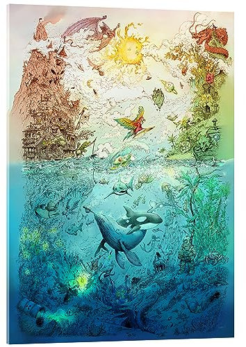 Posterlounge Splash! Acrylglasbild von Alexandre Berger 13 x 18 cm Blau Wandbilder Wanddeko