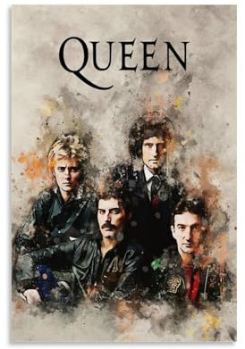 ZCHLATGDE Queen Rock Band (2) Poster Dekorative Malerei Leinwand Wandkunst Wohnzimmer Poster Schlafzimmer Malerei,Wandkunst Bilddruck Moderne Familienzimmer Dekor 12x18inch(30x45cm)