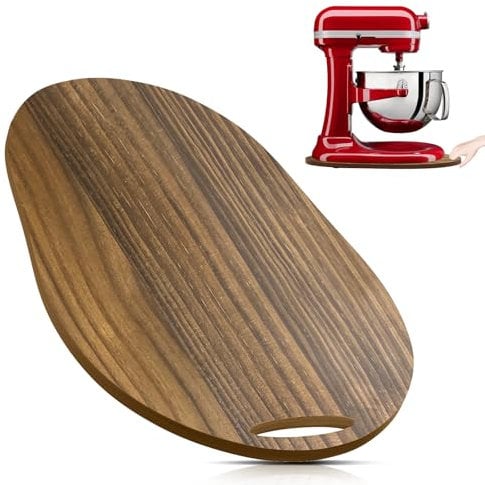 Kitchen Appliance Slider Mat for Kitchen aid 5-8Qt Bowl Lift Stand Mixers, Wooden Slide Board Compatible with 5-8QT Professional Bowl-lift Stand Mixer, Under Cabinet Sliding Tray for Countertop