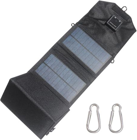Cargador Solar,Cargador Plegable de 120W para Portátil | Banco de Carga Impermeable con Doble Puerto USB para Viajes Camping Caza Playa Senderismo Autocaravana