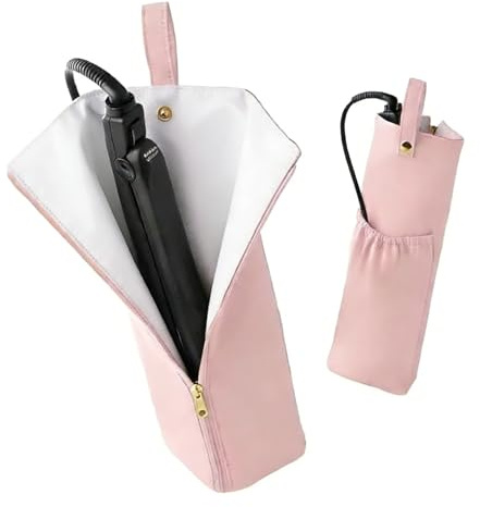 Heat-Resistant Hair Tools Travel Bag & Curling Iron Holder with 300°C Thermal Pouch, Portable Heat Proof Organizer for Straighteners, Comfortable Handle Design