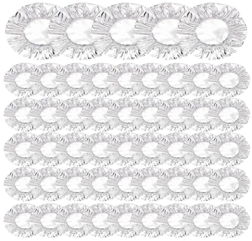 Láminas De Papel De Aluminio, 50 Piezas Cubierta Aislante Elástica Reutilizable, Aislantes De Película De Papel De Aluminio, Para Fruta Cuencos Cocina Ollas Recipientes Mantenimiento De La Frescura