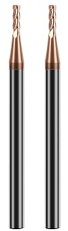 Hilpaty 1.0 * 50mm*2 Fraise à Bout en Carbure Tungstène, 4 Cannelures, Revêtement TiSiN, HRC 55, Fraises CNC Performantes pour le Métal, Fonte, L'acier Inoxydable et L'acier Allié