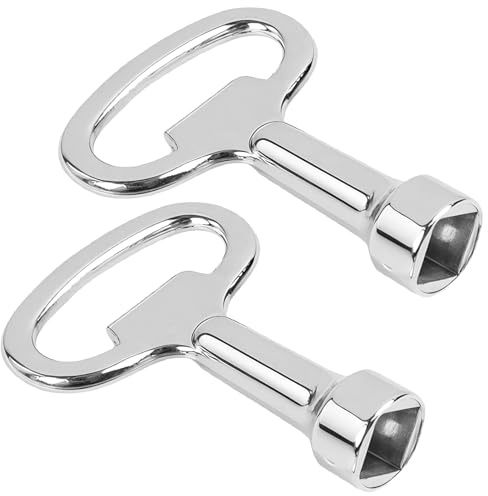 2 PCS Vierkantschlüssel, 8MM, 4 Kant Schlüssel für Zählerkasten, innenvierkant steckschlüssel, Außenwasserhahn Schlüssel, für Heizsysteme, Außenwasserhähne und Mülltonnen