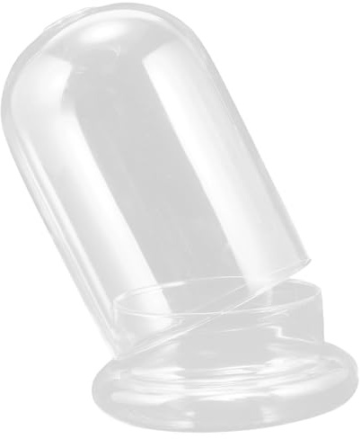 TOYANDONA Cloche en Verre Transparente 15x20 Cm avec Trou 2,5 Cm, Dôme Décoratif pour Fleurs Durables, Présentation Créative avec Base, Terrarium Jardin, Décoration Intérieure Élégante