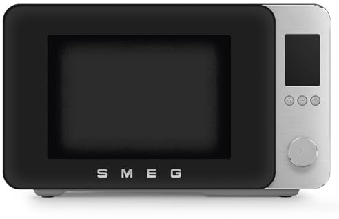 Smeg, Forno a Microonde Combinato MOC02BLMEU, 9 Funzioni e 3 Combinate, 25 Programmi Automatici, Tecnologia Inverter, Sistema Soft Close, Accessorio Griglia Incluso, 2100 W, Nero Opaco