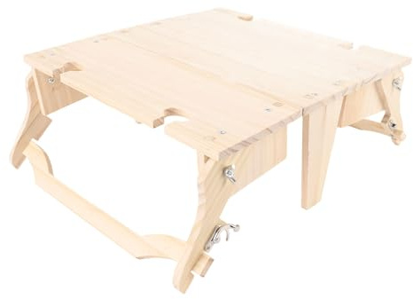 AMONIDA Table de Panier de Pique-Nique Pliante en Bois 2 en 1, Table de Pique-Nique à Vin Portable, Plateau de Fruits Vintage pour Collation au Fromage avec Support de Verre à Vin, pour Le Camping