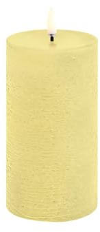 UYUNI Lighting Pillar LED-Kerze Rustic Wheat Yellow 15,2cm