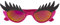 Widmann 14395 - Brille mit Wimpern, Kostümzubehör, Accessoire, Go Go Girl, Karneval, Mottoparty