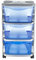 Bama 99004 Insieme Cassetti con Ruote, Argento, 36 x 40 x 62 cm