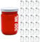 casavetro 24 x 67, 105, 210, 300, 400 ml Vorratsgläser mit to Verschluss Deckelfarbe Weiss Rundgläser Einmachgläser Marmeladengläser Honig, Gläser(24 x 300 ml)