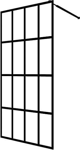 vidaXL Ecran de Douche Cabine de Douche Paroi de Douche Cloison de Douche Salle de Bain Maison Intérieur Robuste Verre Trempé Transparent 100x195 cm