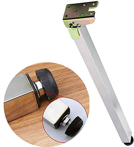 WQSQ Klappbar Tischbeine Höhenverstellbar Möbelbeine Für Esstisch Schreibtischbeine Aus Edelstahl Tischfuß Eckig Teleskopfuß 40cm - 130cm