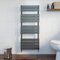 DuraTherm Modern Flat Panel Heated Towel Rail Radiator Anthracite 1200x500mm - Angled Valves