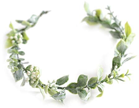 Uongeod Blumenkranz Haare Haar Blumenkranz Künstliche Blumen Krone Braut Kopfstück Greenery Krone Haarreif Blumen für Hochzeit Zeremonie Party Festival-01 …