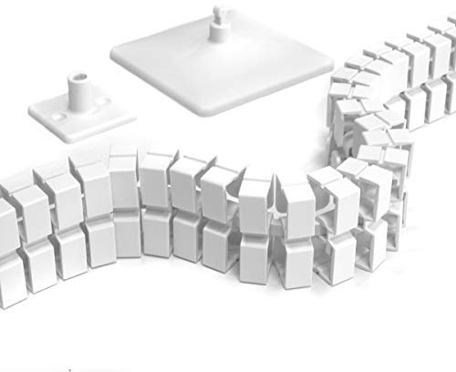 EISNHAUER ® Kabelkette Slim für saubere Verkabelung an höhenverstellbaren Schreibtischen, 131 cm lang (Weiß)