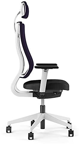 Viasit Drehstuhl Newback Gestell telegrau - ergonomisch, höhenverstellbar, ideal auch für das Home-Office, (Violett, mit Nackenstütze)