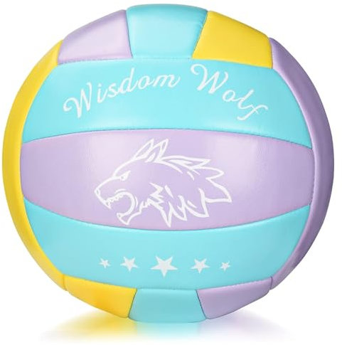 Wisdom Wolf Wuzfully Volleybälle Soft Touch Indoor Outdoor Beachvolleybälle für Drinnen und Draußen,Größe 5