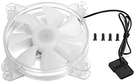 Agatige Computer Fan, Computer Cooling Fan 4-pin Color LED High Performance with Hydraulic Bearing 120 mm, Computer Fan for Pc Case(green)