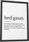 Papierschmiede® Definition Bedgasm, A4 Poster für Wohnzimmer, Schlafzimmer, Küche, Esszimmer, Wandbild Geschenk Wanddeko Spruch English - ohne Rahmen
