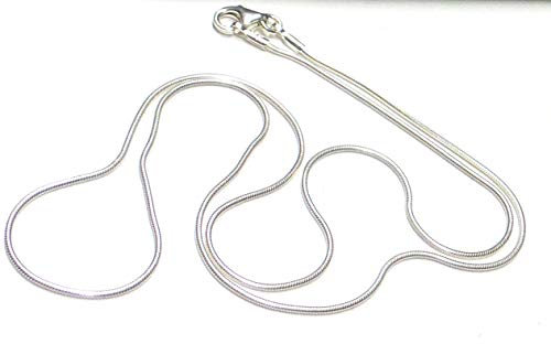 Halskette Silber, Schlangenkette 45cm, Sterlingsilber, Durchmesser 1,0 mm, Schmuckzubehör