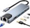 NAERSI® USB 3.0 Hub,5-in-1 USB C Hub with Ethernet,USB-C Multiport Adapter with 4K HDMI,Ethernet input,2*USB Ports,USB C PD Charging for MacBook,iPad Pro2020 more