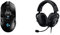Logitech G903 LIGHTSPEED Wireless Gaming Mouse, Black & PRO X Gaming-Headset, Over-Ear Headphones with Blue VO!CE Mic, DTS Headphone:X 7.1, 50mm PRO-G Drivers, 7.1 Surround Sound, Black