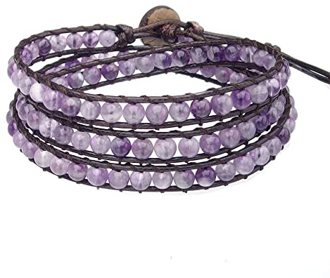 Ayriwoyi Wrap Bracelet Amethyst Boho Bracelets for Women