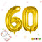 Smlpuame 102cm Folienballon Zahlen Luftballon 0-9 Geburtstag Golden Große 60 Ballons für Geburtstagsfeier Feierdekorationen, Heliumfolien Zahlenballons für Hochzeitstag