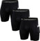Holure Herren 3er Pack Funktion Kompression Shorts Baselayer Unterhose Tights Kurz Hose Laufunterwäsche Schwarz/Schwarz/Schwarz 14-XL