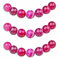 MJDCB 6mm 60 pièces Agate Rayée Rouge Rose Perle Pierre Naturelle Ronde en Vrac Perles Semi Precieuse pour Fabrication de Bijoux de Bracelets et de Colliers