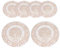 WedDecor 33cm Round Charger Plate, Set of 6 Charger Plates, for Centerpiece Presentation Dinner Plate Set, Weddings, Banquets, Christmas Parties Table Decorations, Royal Rose Gold Design