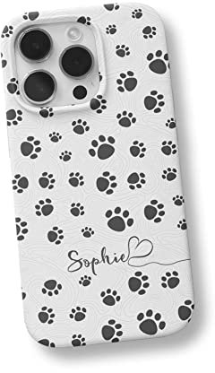 iCaseDesigner Animal Print Phone Case Compatible with iPhone 14 Plus. 1. Dog Paw Prints