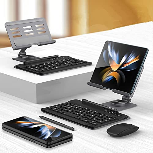 Hülle Custodia per Fold3 Tastiera + Supporto Telefono + Mouse + Penna + Glass Film Cover,Supporto per Tablet PC Keyboard Kit per Samsung Galaxy Z Fold3 5G(3)