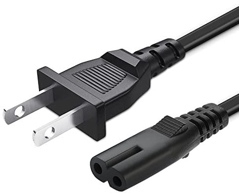 2 Prong AC Power Cord Fit for JBL Bar 2.1 3.1 5.1 9.1 Soundbar Speaker JBL PartyBox 100 110 200 300 310 710 1000 On-The-Go Speaker Charger Supply Replacement Charging Cable Cord
